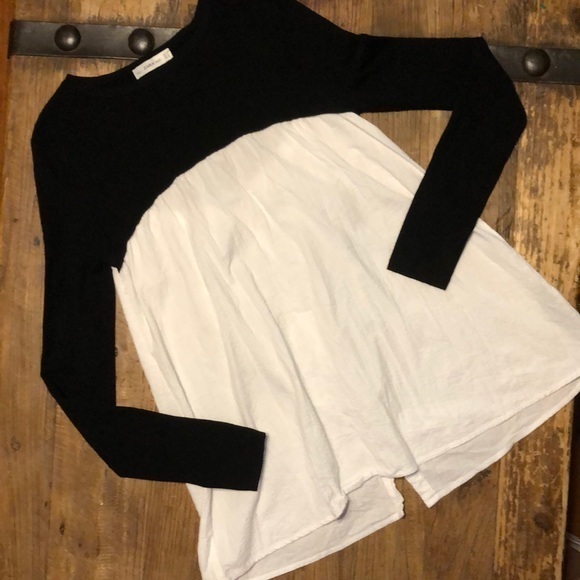 Zara black and white open back top M25‎ - Picture 1 of 10